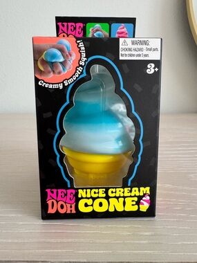 NeeDoh Nice Cream Cone Kids Toy - Blue & Yellow